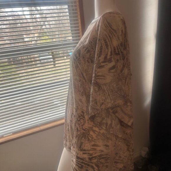 Charlie Paige Tan/Cream Chemise top, size OS - Picture 2 of 4